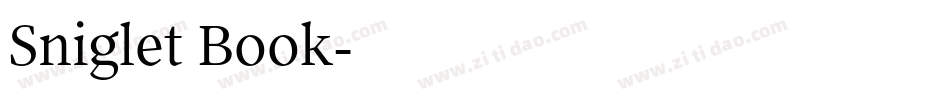 Sniglet Book字体转换